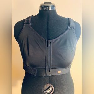Black SheFit adjustable Velcro sports Bra.